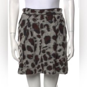 Sea Wool Animal Print Skirt